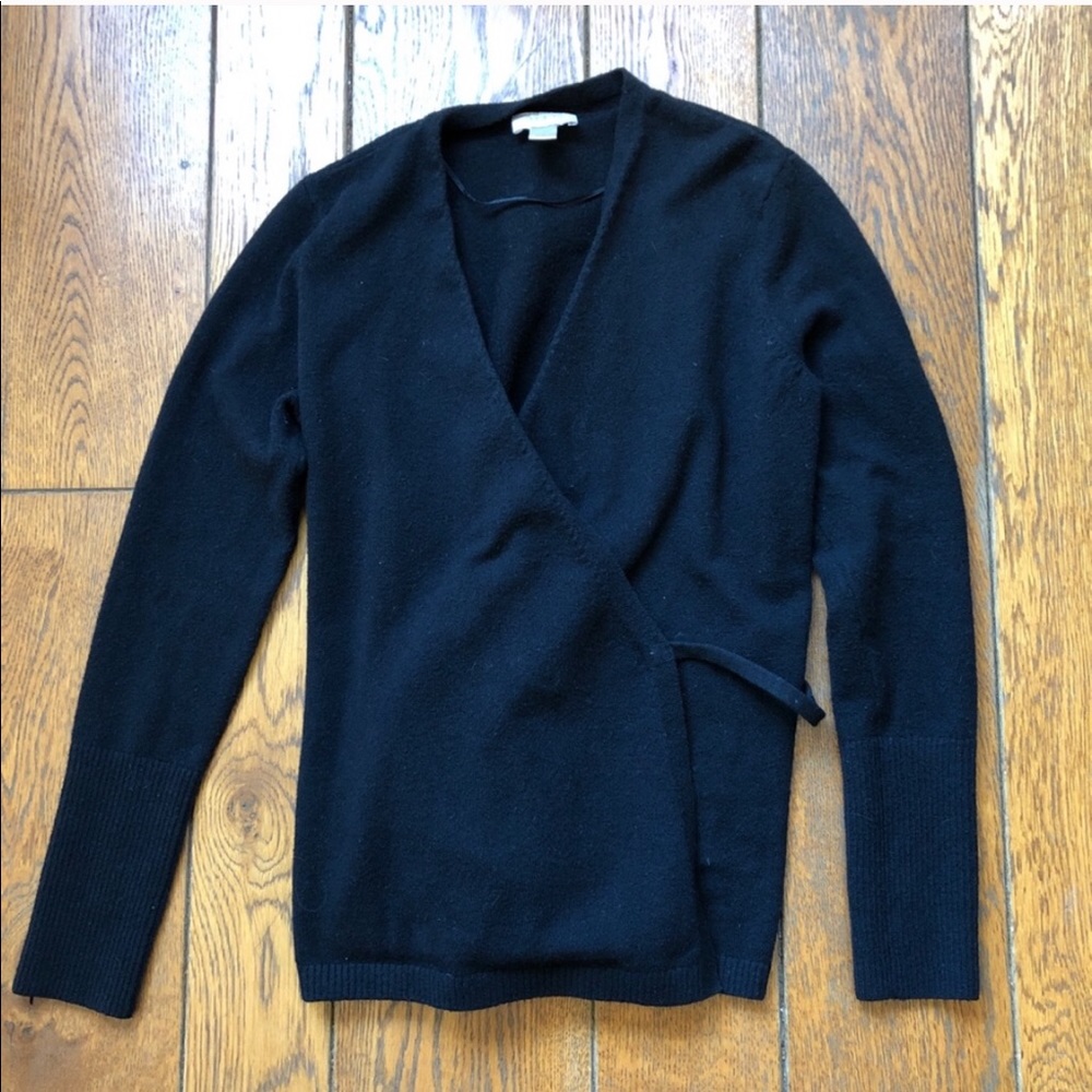 Loft Outlet Black Wrap Cardigan - Size Small
